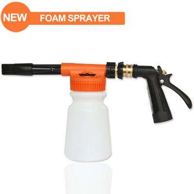 China Spray Foam Auto Detailing Gear Ratio Dial Car Wash Gun Garden Hose Foam Sprayer For Home Car Cleaning for sale