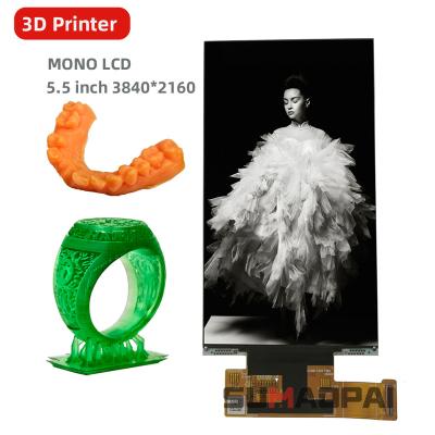 China factory outlet 3Dprinter DIY mono lcd light 3840*2160 processing BOE 5.5 inch 4K monochrome lcd screen 3D printer for sale