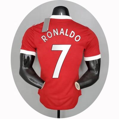 China Quick-drying 2022 seasons new European club soccer jersey football wear Thailand soccer jersey player version jersey Ronaldo #7 for sale