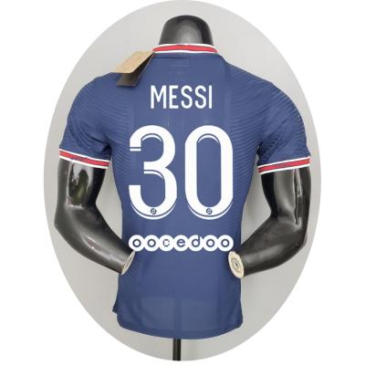 China Shirts & Main 2021-2022 Season Messi Soccer Wear Club Soccer Uniform Jersey Custom Thailand Soccer Wear Shirts and Tops For Men for sale