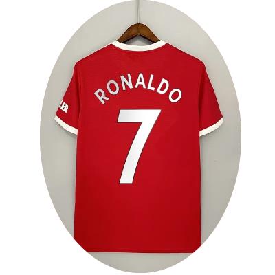 China RONALDO 2022 Quick-dry home fan version jersey adult football uniforms Thai version football wear UTD soccer jerseys for sale