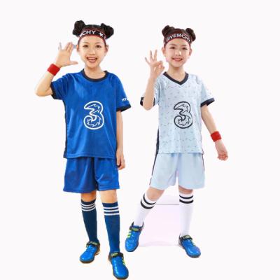 China 2021 Wholesale Cheap Soccer Jersey Football Uniforms New Pattern High Quality Custom Made Soccer Kit Quick-drying For Kids for sale