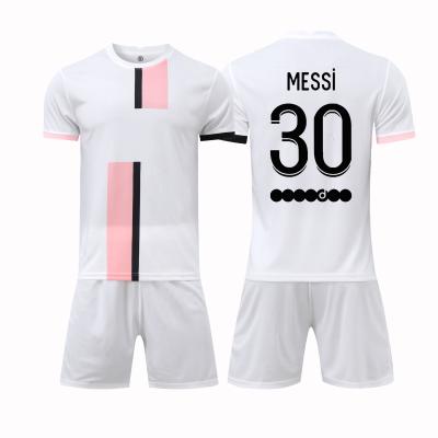 China Shirts & Senior Messi 30# New League 2021-2022 Football Club Wear Football Shirt Soccer Jersey Uniform Set for sale