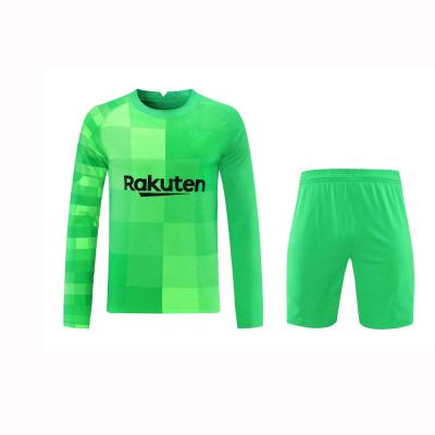 China Shirts & Factory Wholesale Cheap Top Quality 2021/22 Red Long Sleeve Soccer Goalkeeper Uniform Sets Football Wear for sale