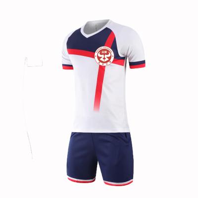 China Cheap Wholesale Custom Mens Soccer Jerseys Quick-drying Sublimation Polyester Camisetas Soccer Jerseys Kits 100% Soccer Wear Set With Logo for sale