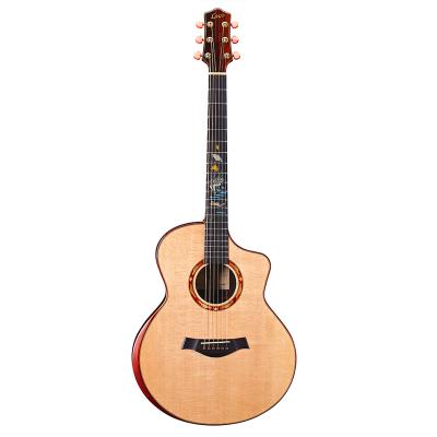 China Cocobolo Solid Top China Customized Acoustic Guitar All String Solid Handmade Steel Battleship Cocobolo Acoustic Guitar for sale