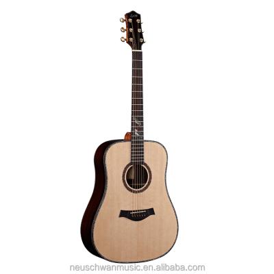 China Stika Solid Top Acoustic Guitar High End Customized Rosewood All Solid Battleship Acoustic Guitar for sale