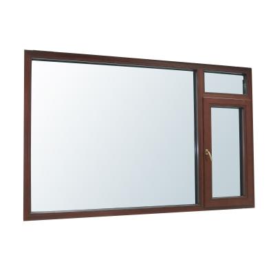 China Fixed Good Quality Ready Made Aluminum Wood Casement Windows With Low-E Tempered Proof Insulating Glass Sound Warm Edge OEM for sale