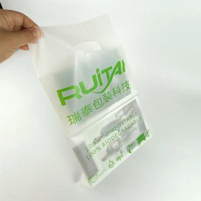 China PLA BIODEGRADABLE Cornstarch Wholesale Compostable Eco Friendly Die Cut Plastic Bags for sale