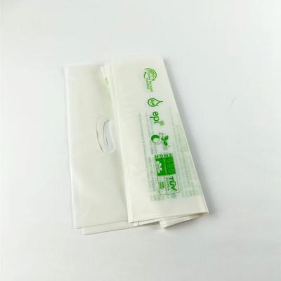 China Factory Environmental Die Cut Cornstarch Clothing Plastic Bag BIODEGRADABLE With Handle Shopping for sale