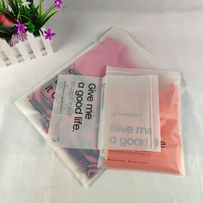 China Degradable PLA Matte Eco Biological Printed Packaging Handle Seal BIODEGRADABLE Polybag With Logo Print for sale