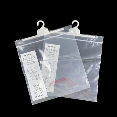 China Moisture Proof Eco Friendly Recyclable Clear Plastic Poly Hanger Customized Retail Small Package Display Bag for sale