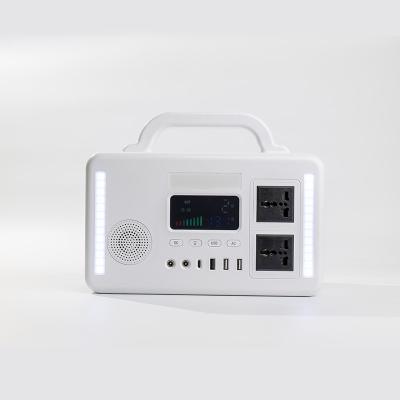 China 300w White Outdoor Camping Power Supply With Built-In Speaker And Pure Sine Wave Output for sale