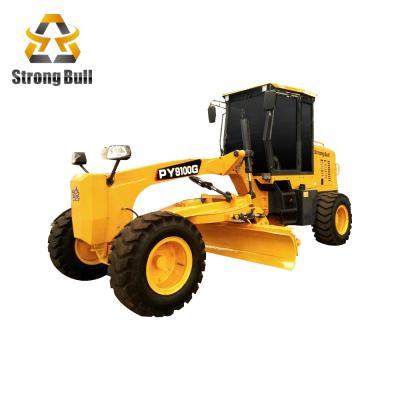 China S E M Machinery Repair Shops Road Grader, 125HP 100HP Motor Grader PY9100 PY9120 with Front Dozer and Rear Ripper for sale