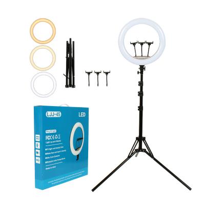 China Professional PORTABLE Photography Ring Lights 60W 4800-5200K LED 18 Inch Ring Light With Tripod Stand Outdoor for sale