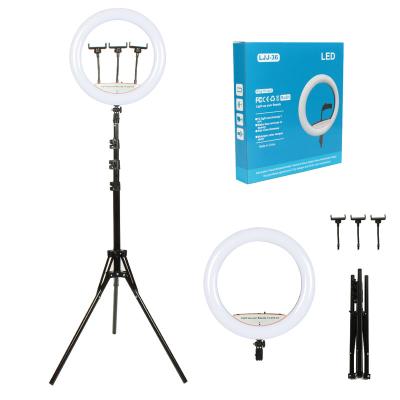 China Wholesale PORTABLE JiYi Beauty 36cm 14inch USB Make Up To Fill Tripod Stand LED Ring Light Photographic Lighting for sale