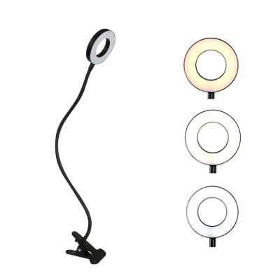 China JiYi PORTABLE Ring Selfie Ring Light For Live Stream /Flexible Selfie Holder Led Ring Light With Clip Cell Phone Holder for sale