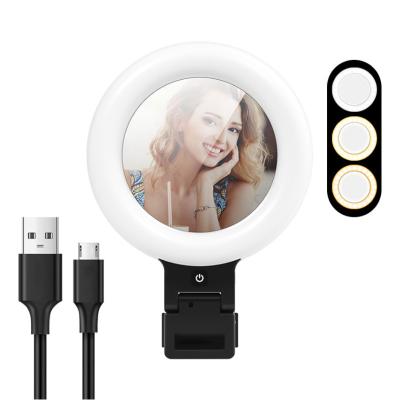 China Mini JiYi Exquisite Ring Light Photographic Lighting And 6 Inch Makeup Mirror Make Up for sale