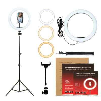 China 10 inch PORTABLE Dimmable Ringlight Tik Tok Selfie Beauty Makeup Fill led Ring Light with tripod stand and phone holder for sale