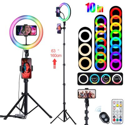 China Manufacturer Good Quality PORTABLE Led Studio Camera Ring Light RGB With Remote for sale