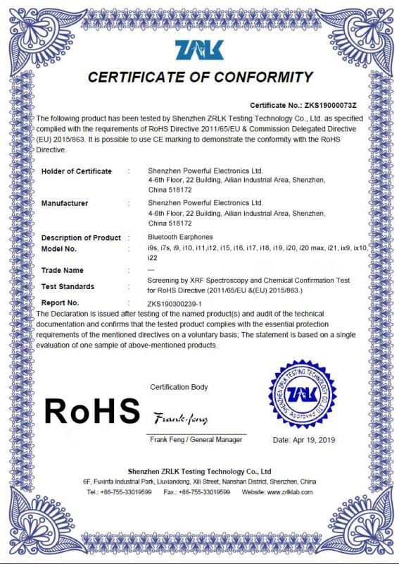 RoHS - Shenzhen MCL Industry Limited