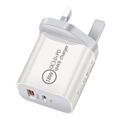 China PD 18W Au Plug Dual USB Charger Type Quick QC 3.0 Quick Power Adapter EU USA UK AU Plug Quick Port Charger Phone Wall Charging AC Port for sale