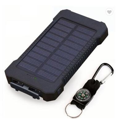 China Support 20000mah Solar Power Bank Waterproof Fast Charging Charger With Led Solar Mobile Power Bank Charger Portable Charger For Picnic Travel for sale