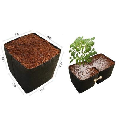 China 1ft x1ft Modular Fabric Pot Felt Garden Container Ultimate Felt Garden Square Grow Bag for sale