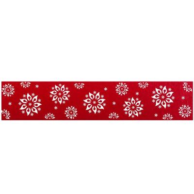 China New Simple Christmas Flower Style Household Dining Decoration Felt Tabke Runner for sale