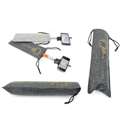 China new best Anti-fall storage pocket case felt bags carrying storage bags felt flexible selfie stick bag for sale