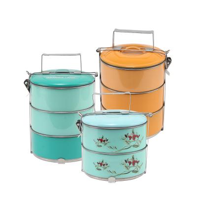 China India Malaysia Multi Layer Color Compartment Food Container Sustainable Tiffin Box for sale