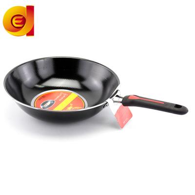 China Sustainable High Quality Non-stick Enamel Bottom Frying Pot With Single Handle for sale