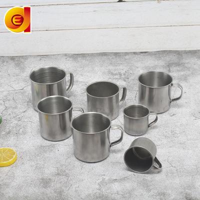 China Sustainable Kitchenware Mugs 410 Stainless Steel Water Tea Cup Camping Mug for sale