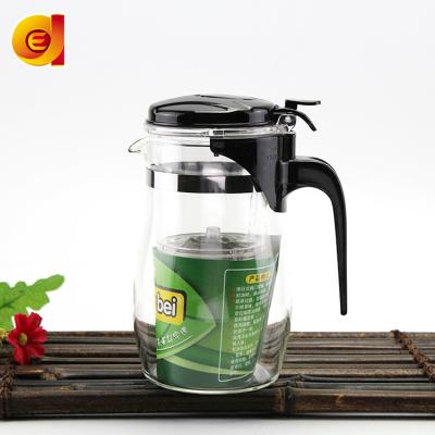 China Sustainable Modern Style Glass Teapot With Removable Filter Separation From Tea Set for sale