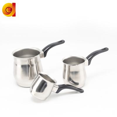 China Induction cooker stainless steel single handle milk pot, milk pot, milk cup, coffee set for sale