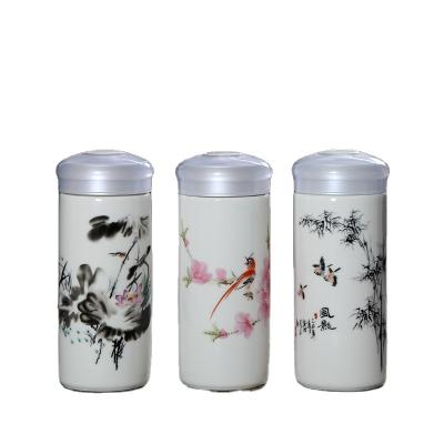 China Non-Inverted Travel Portable Ceramic Double-Decker Thermos Vacuum Flasks for sale