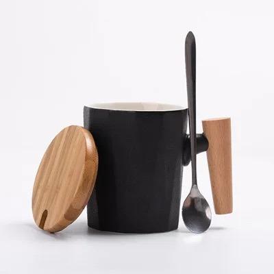 China Wholesale Disposable Ceramic Cups Coffee Mug Ceramic Mug Bamboo for sale