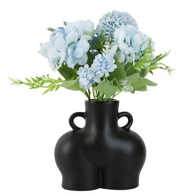 China Wholesale Minimalist Nursery Gallen Garden PP Flower Tree Plant Vase Flowerpot Ceramic Flower Dried Flower Living Room Ornaments for sale