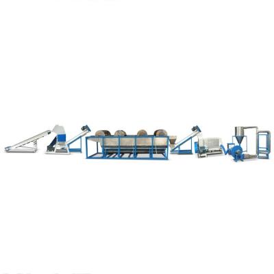 China Waste Plastic Bucket Blue Barrel Washing Line 1500kg/h with 150-370KW Motor Power for sale