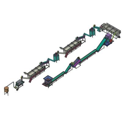 China Semi-automatic Waste Plastic PET Bottle Recycling Line for Industrial Production for sale