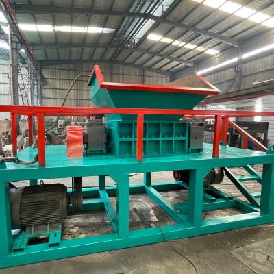 China Twin Shaft Hob Shredder for Multifunction Waste Quilt and Old Leather Waste Mulch Film for sale