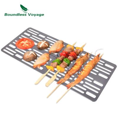 China Lightweight Unlimited Travel Outdoor Camping Picnic Tools Titanium Tableware BBQ Barbecue Dish Grill Dish for sale