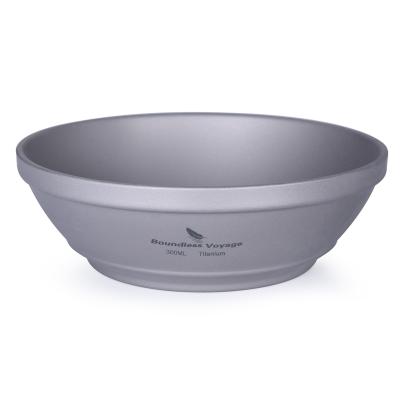 China Travel 300ml Lightweight Unlimited Pure Titanium Outdoor Bowl Tableware Titanium Camping Bowl for sale