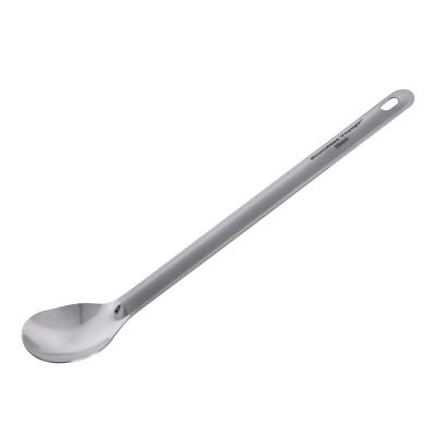 China Lightweight Unlimited Reusable Lightweight Long Handle Ultralight Camping Cutlery Titanium Travel Spoon for sale