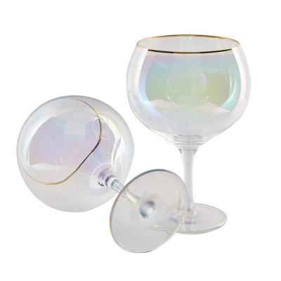 China Modern Handmade Bent Gin Tonic Balloon Wine Glass for sale