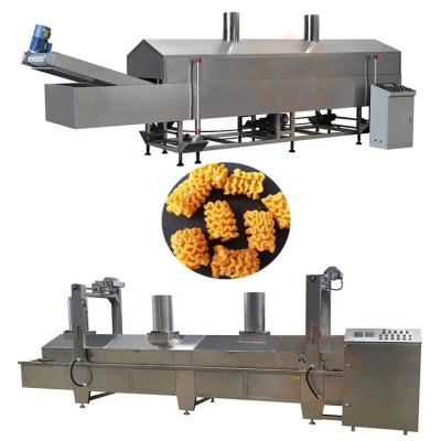 China food & Beverage Plant Small Snack Food Fryer Automatic Continuous Belt Conveyor Belt Frying Machine for sale