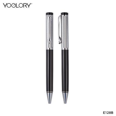 China office & School Pen High End Lined Stainless Steel Pen Holder Ball Pen Supplier for sale