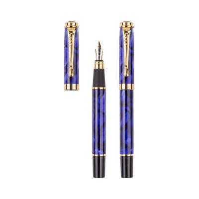 China office & School Pen Premium Pattern Metal Fountain Pen With Customized Logo Company Promotional Gift for sale