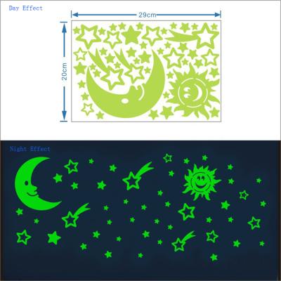 China Eco Friendly Decorative Sticker Star Sticker Sheet Luminous Darkness In The Night Sticker for sale