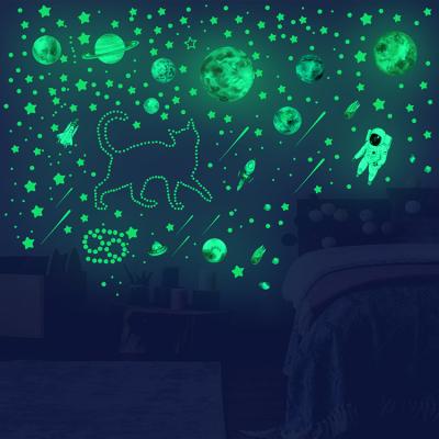 China Decorative Sticker Glitter Star Window Stickers Cover Stars 3d Stars Glow in the Dark Wall Stickers for sale